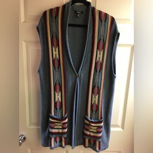 Chaps Woman’s western sweater vest size 2x